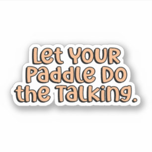 Laat je peddel de Talking Oranje Pickleball doen Sticker