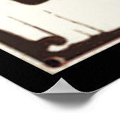 Laat je Pistool bij de bar Cowboy. Poster (Hoek)