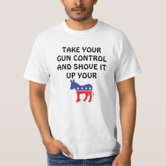 Laat je pistool onder controle t-shirt
