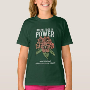 laat je potentieel bloeien vintage bloemenliefhebb t-shirt