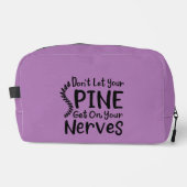 Laat je ruggengraat niet op de zenuwschoenen staan toilettasje (Voorkant)