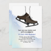 Laat je Schaatsen uitnodigen Kaart (Voorkant / Achterkant)