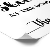 laat je schoenen aan de deur staan poster (Hoek)