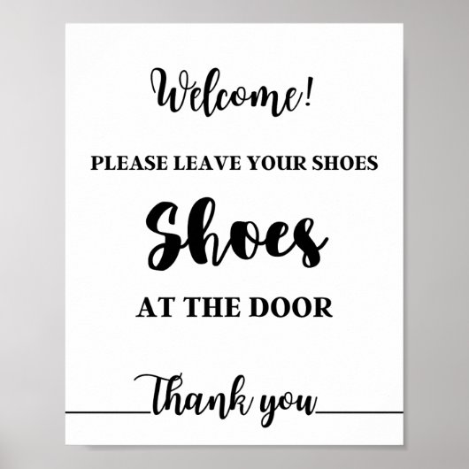 laat je schoenen aan de deur staan poster (Voorkant)