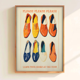 Laat Je Schoenen bij de Deur Afdrukbaar Kunstwerk Poster