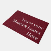 Laat je schoenen en problemen bij de deur grappig. deurmat (Schuin)