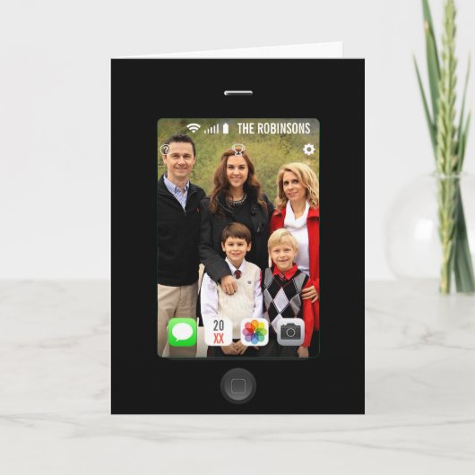 Laat je selfie een vrolijk kerstfeest foto zien feestdagen kaart (Voorkant)