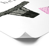 Laat je slipje hier lingerie douche bord poster (Hoek)