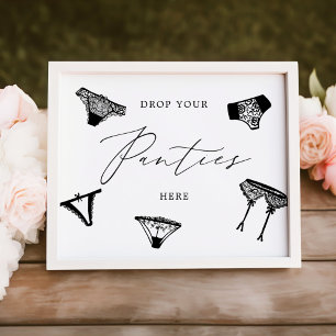 Laat Je Slipje Zakken Lingerie Bruidsborrel Foto Afdruk