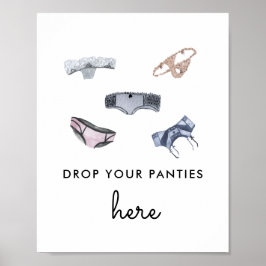 Laat Je Slipje Zakken | Lingerie Douche Slipje Spe Poster