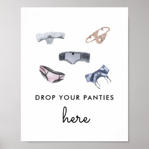 Laat Je Slipje Zakken   Lingerie Douche Slipje Spe Poster