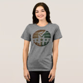 Laat je sporen na Tri-Blend shirt (Voorkant volledig)