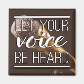 Laat je stem horen microfoonmagneet magneet (Voorkant)