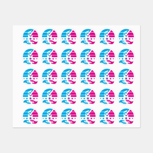 Laat je stem tellen labels (Vel)