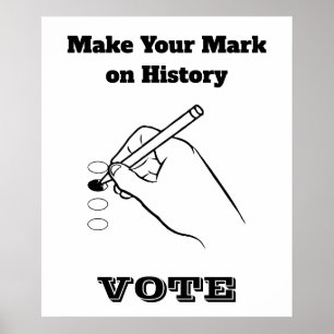 Laat je stempel op de geschiedenis drukken poster