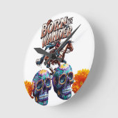 Laat je stijl los met muurkunst ronde klok (Hoek)