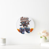 Laat je stijl los met muurkunst ronde klok (Huis)