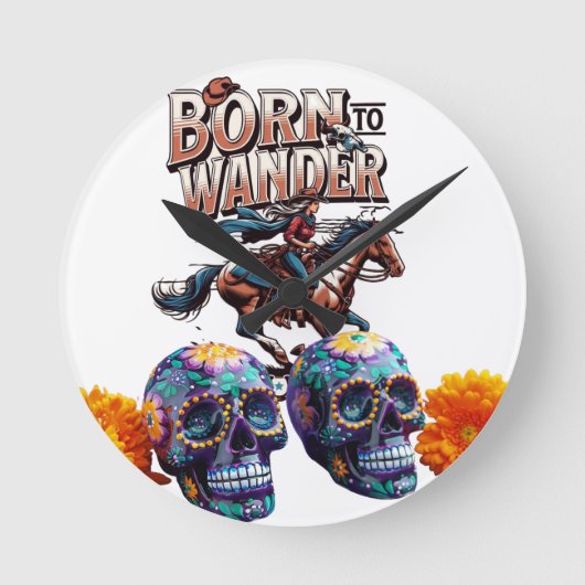 Laat je stijl los met muurkunst ronde klok (Voorkant)