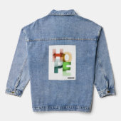 Laat je stijl zien met Zaggel's Vibrant Multicolo Denim Jacket (Achterkant)