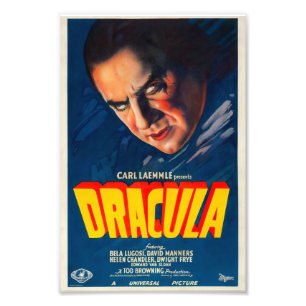 Laat je tanden zakken Dracula's klassieke rillinge Foto Afdruk