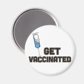 Laat je vaccineren magneet (Voorkant / Achterkant)