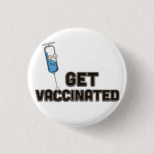 Laat je vaccineren ronde button 3,2 cm