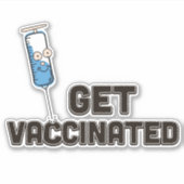 Laat je vaccineren sticker (Voorkant)