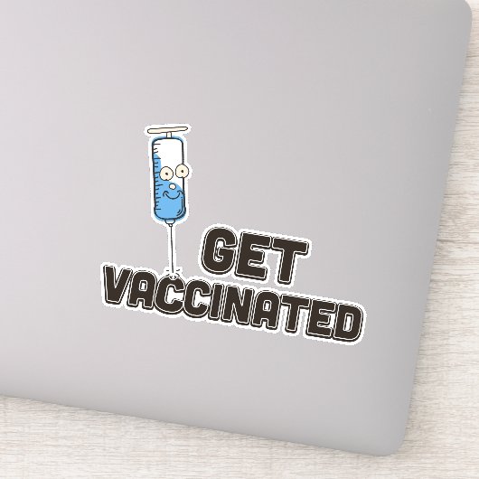 Laat je vaccineren sticker (Detail)