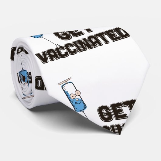 Laat je vaccineren stropdas (Opgerold)