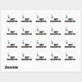 Laat je vaccineren vierkante sticker (Vel)
