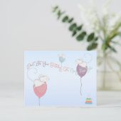 Laat je verjaardag niet van je muizen weg briefkaart (Staand voorkant)