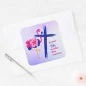 Laat je vertrouwen groter zijn dan je angsten Quot Vierkante Sticker (Envelop)