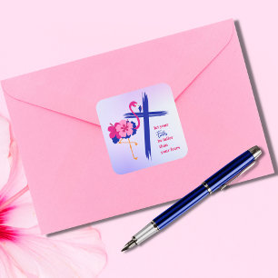 Laat je vertrouwen groter zijn dan je angsten Quot Vierkante Sticker