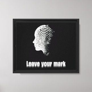 Laat je vingerafdrukprofiel markeren canvas afdruk