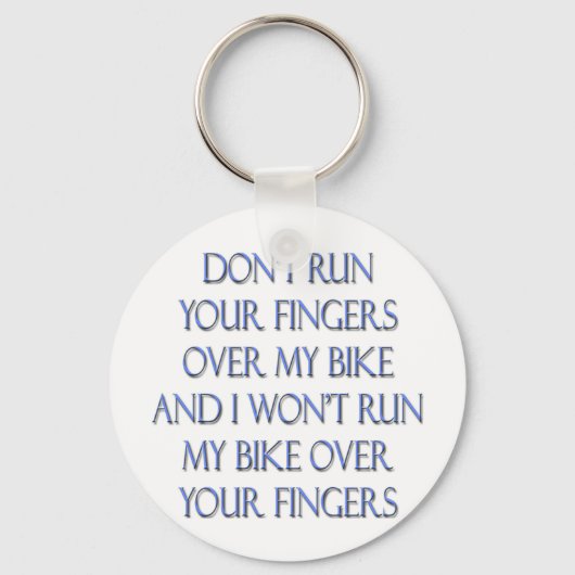 Laat je vingers niet over m'n bijt lopen... sleutelhanger (Voorkant)
