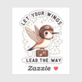 Laat je vleugels de weg wijzen naar de Sticker (Vel)