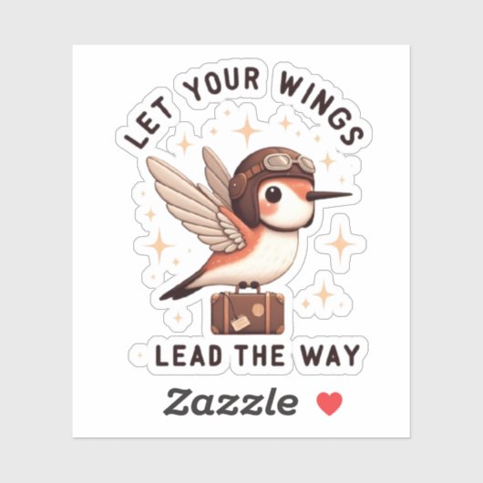 Laat je vleugels de weg wijzen naar de Sticker (Vel)