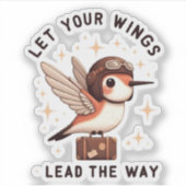 Laat je vleugels de weg wijzen naar de Sticker (Voorkant)