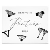 Laat je Vrijgezellenfeest met Panties Lingerie val Foto Afdruk (Voorkant)