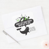 Laat je vuilnis niet naar Zee spoelen - sticker (Envelop)