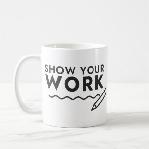 Laat je werk zien Grappige wiskundeleraar Potlood Koffiemok