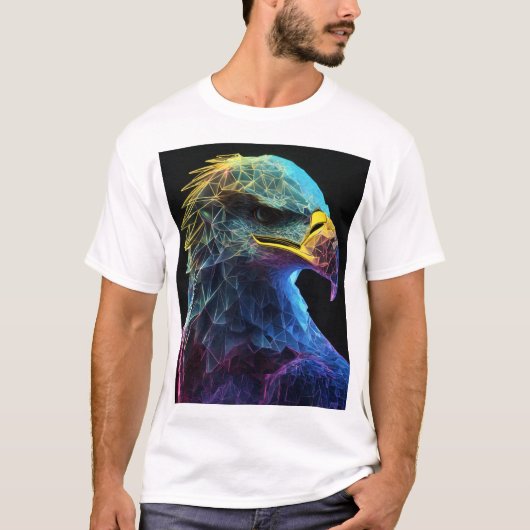 Laat je wilde kant los: Fierce Crystal Eagle T-shirt (Voorkant)