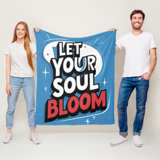 Laat je ziel bloeien – Gezellig Inspirerend Fleece Deken