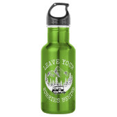 Laat je zorgen achter het Camping Life Waterfles (Voorkant)