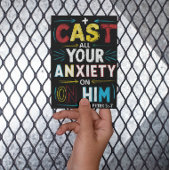 Laat je zorgen los, omarm de vrede briefkaart