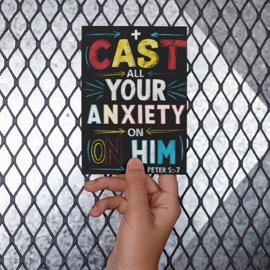 Laat je zorgen los, omarm de vrede briefkaart