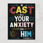 Laat je zorgen los, omarm de vrede briefkaart (Voorkant)