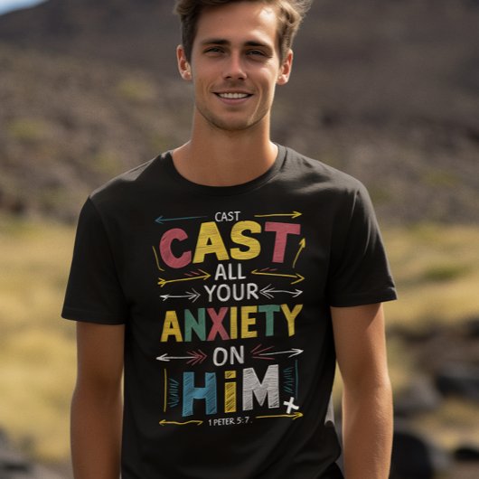 Laat je zorgen los, omarm de vrede t-shirt