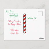 Laat jezelf een vrolijk klein kerstcadeau personal briefkaart (Achterkant)