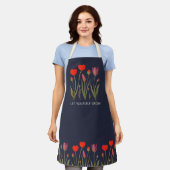 Laat Jezelf Groeien Bloemhart Tulpen Kunst Schort (Gedragen)